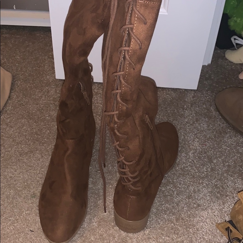 Brown High Rise Boots